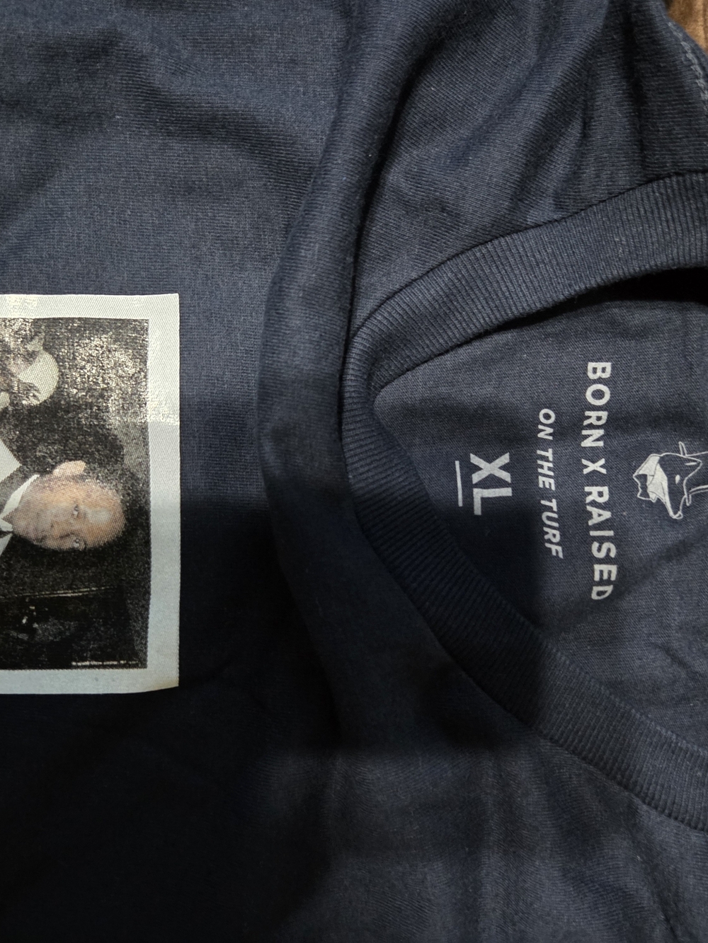 BORN X RAISED Navy Graphic Short-Sleeve Tee